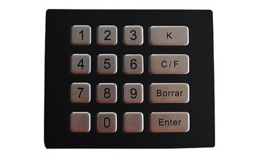 保証自動支払機のアクセス管理のためのIP67金属の数字キーパッド16のキー